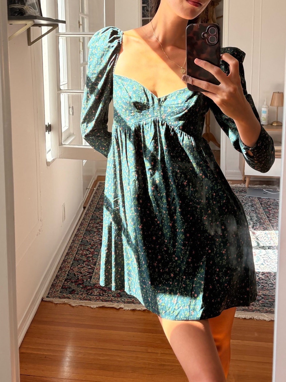 Reformation kenzi babydoll mini dress